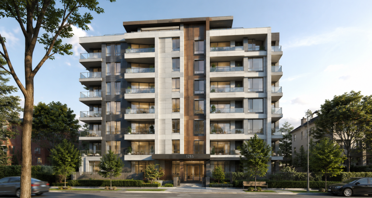 Edificio plurifamiliar contemporáneo con fachada moderna, balcones y diseño residencial urbano, asociado a servicios de headhunter en arquitectura, selección de arquitectos y captación de talento para estudios de arquitectura e inmobiliarias.